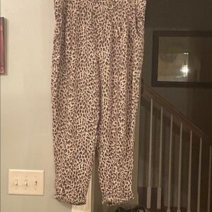 Leopard Print Women's Pants large